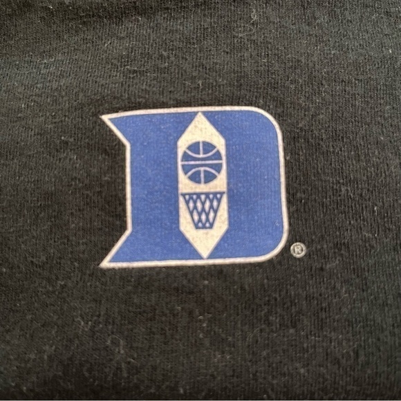 Y2K Nike Duke Blue Devils Graphic Short Sleeve Tee Black Small - Picture 5 of 8